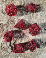 Red Widow 7-Piece Hollow Metal Dice Set