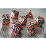 Scarred Copper Set of 7 Metal Dice