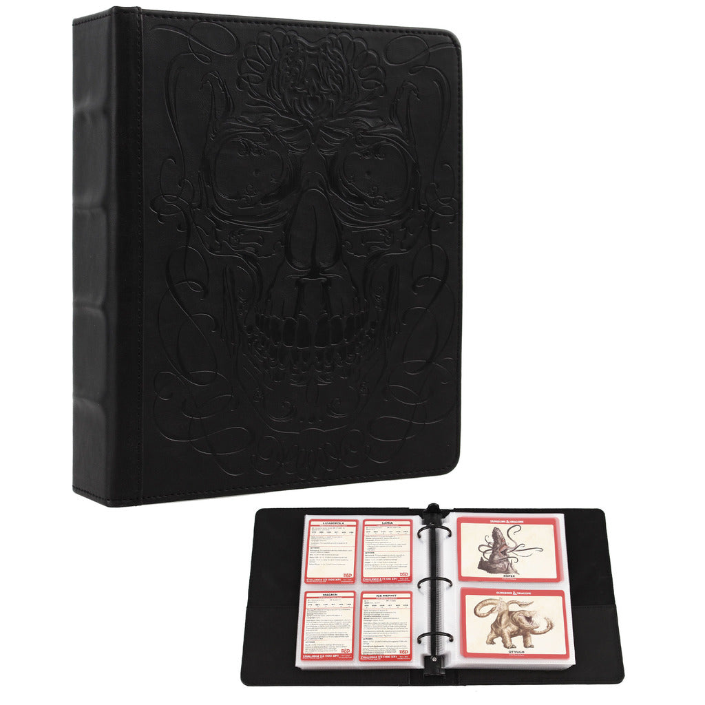 Forged Dice Co. Curiosities Cache Monster Card & Spellcard Organizer Binder with Pages (Skull Edition) Spellbook Cards Holder for D&D MTG Magic Forged Dice Co. Curiosities Cache Monster Card & Spellcard Organizer Binder with Pages (Skull Edition) Spellbook Cards Holder for D&D MTG Magic