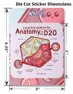 Anatomy of the D20. DND Gift Sticker