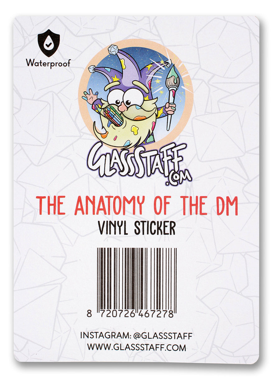 Anatomy of the DM Waterproof Die Cut Vinyl Sticker