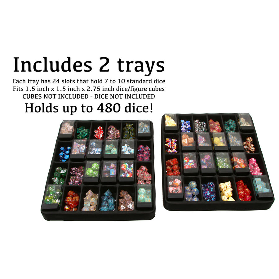 Forged Double Tray Dice Box - Fits 48 Chessex Cubes