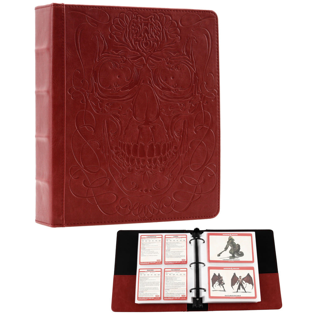 Forged Dice Co Curiosities Cache Monster Card & Spellcard Organizer Binder with Pages (Skull Edition) Spellbook Cards Holder for Spell & Monster Cards Forged Dice Co Curiosities Cache Monster Card & Spellcard Organizer Binder with Pages (Skull Edition) Spellbook Cards Holder for Spell & Monster Cards