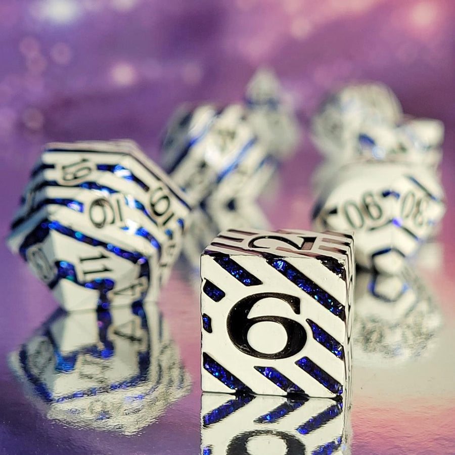 Glacial Core Metal RPG Dice Set