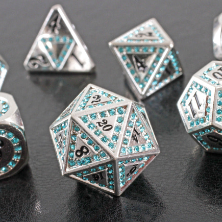 Ice Gem 7-Piece Metal Dice Set