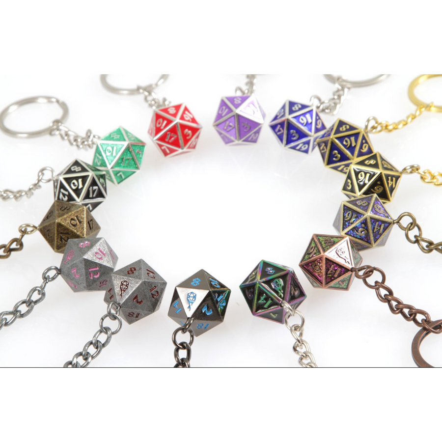 Fob of Fate D20 Keychain