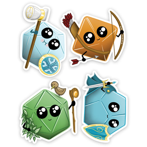 Kawaii Dice Pack 1 Waterproof Die Cut Vinyl Stickers