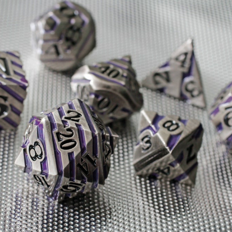 Necro Tech Set of 7 Metal Dice