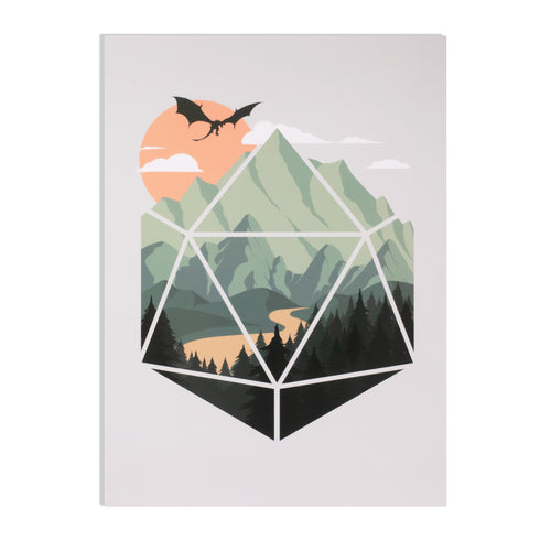 GlassStaff Designs D20 Landscape Greeting Card. Front Side