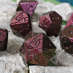 Scarred Allure 7-Piece Metal Dice Set